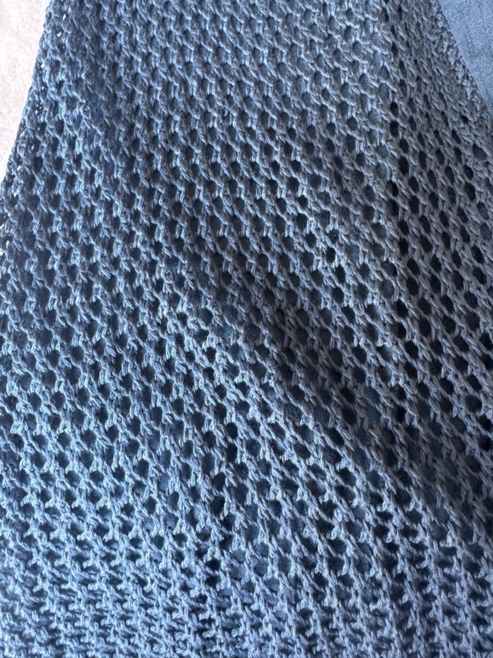Blue Wide Leg Gauze and open knit Pants Size L - Picture 8 of 8